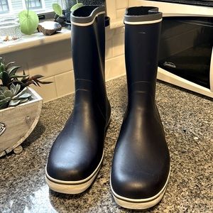 West Marine  Tall Boots Rain Boat  Blue